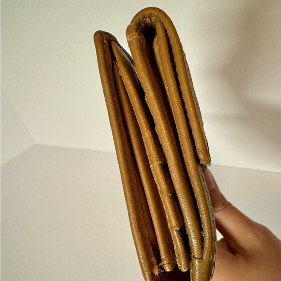 Coach Signature Leather Trim Wallet Brown - Picture 6 of 10